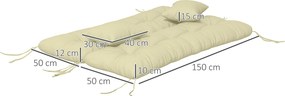 Conjunto de 4 almofadas de exterior para baloiço de jardim (NÃO INCLUIDO), composto por 1 almofada de assento, almofadas de encosto e 2 almofadas de c