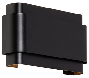 Candeeiro de parede industrial preto 2 luzes - Coen