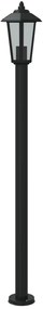 Candeeiro de chão para exterior 120 cm aço inoxidável preto