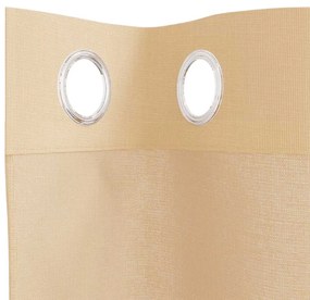 Cortinas de voile com ilhós 2 pcs areia