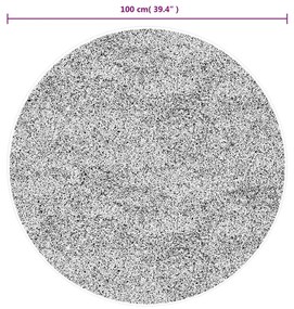 Tapete de pelo alto aspeto brilhante ISTAN Ø 100 cm antracite