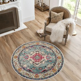 Tapete Woopamuk495 – Turquesa – 120x120 cm | Tribo Home