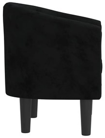 Poltrona veludo preto