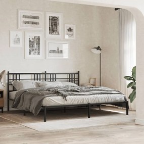 Cabeceira de cama 180 cm metal preto