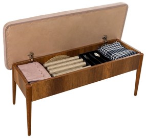 Conjunto de Mesa de Jantar Extensível Vina – Nogueira – 130x77x80 cm