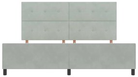 Cama vidaXL Cinza Claro 200x200 cm Veludo