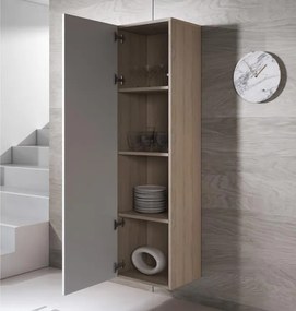 Armário de Parede Aveiro – 40x165 cm – Sonoma e Branco