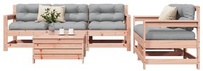 vidaXL 6 pcs conj. sofás jardim madeira abeto-de-douglas