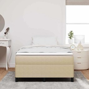 Cama vidaXL Verde Claro Cinza 120x200 cm Tecido Canelado