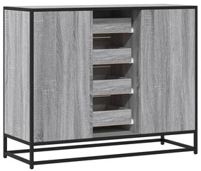 Aparador 92x35x76 cm derivados de madeira cinzento sonoma