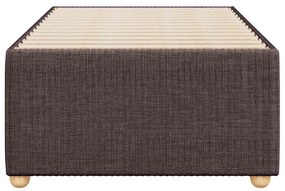 Estrutura de cama sem colchão 100x200 cm tecido castanho-escuro