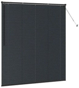 Persiana de Janela com cortinas Outros Manual Preto 160 x 175 cm Alumí