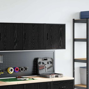 Armários de parede para garagem 2 pcs derivados de madeira