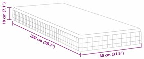 Colchões Branco, Cinza 80 x 200 cm Tecido Tricotado