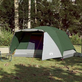 Tenda familiar c/ avançado para 6 pessoas impermeável verde