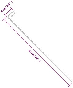 Estaca para plantas de jardim 20 pcs 61 cm aço verde-escuro