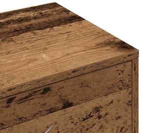 Aparador com 6 gavetas 50x34x96 cm deriv. madeira madeira velha
