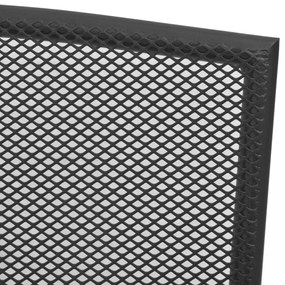 Cadeiras de jardim design rede 4 pcs aço antracite