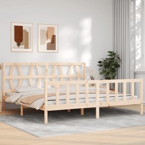 vidaXL Cama sem colchão 200x200 cm madeira de pinho maciça