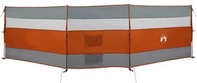 Corta-vento de campismo 508x130 cm impermeável cinza/laranja