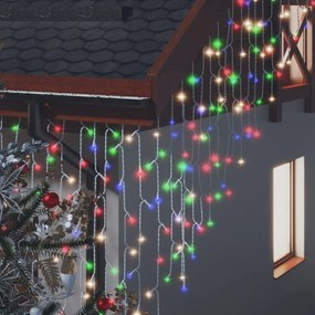 Cortina de Luzes Pingente Gelo - 10m -  400 LED - 8 funções colorido