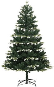 Árvore de Natal artificial articulada c/ flocos de neve 180 cm