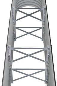 Canteiro elevado jardim 152x40x68 aço revestido a pó antracite