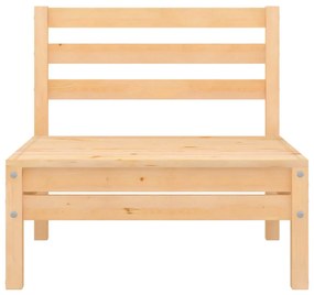 8 pcs conjunto lounge de jardim pinho maciço