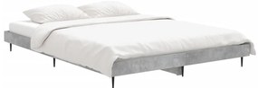Estrutura de cama 135x190 cm derivados de madeira cinza cimento