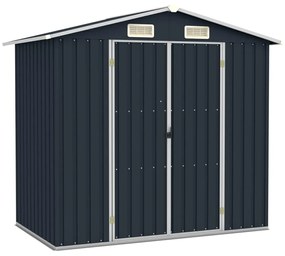 46299 vidaXL Abrigo de jardim 205x129x183 cm aço galvanizado antracite