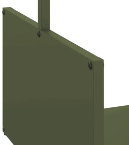 Suporte para lenha aço laminado a frio verde azeitona