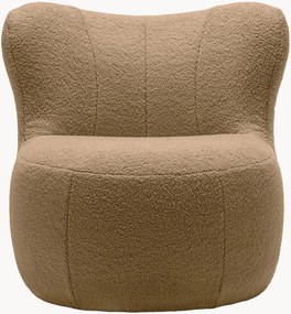 Poltrona estofada freistil173, castanho-bege