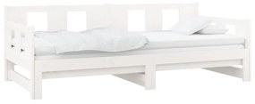 Estrutura sofá-cama de puxar 2x(90x200) cm pinho maciço branco