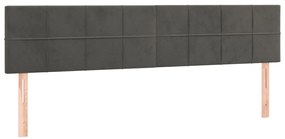 Estrutura de cama sem colchão 120x190 cm Veludo cinza escuro