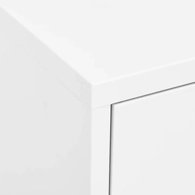 Armário de arrumação aço 80x35x101,5 cm branco