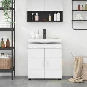 vidaXL Gabinete para lavatório de banheiro Branco 60 x 34 x 63 cm