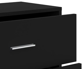 Aparadores 3 pcs 60x31x84 cm derivados de madeira preto