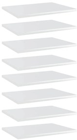 vidaXL Prateleiras para estante 8 pcs 40x30x1,5cm contraplacado branco