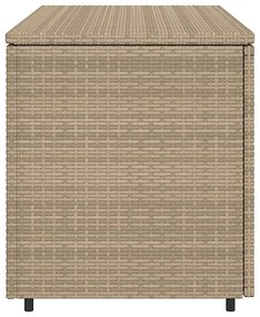Armário de arrumação para jardim 110x55x60,5 cm vime PE bege