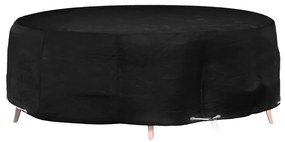 vidaXL Capa p/ espreguiçadeira ilha 10 ilhós Ø236x67 cm redondo