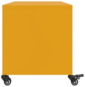 Móvel de TV 68x39x43,5 cm aço amarelo mostarda