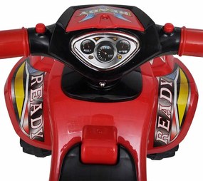 Carro motorizado vermelho com música e luzes