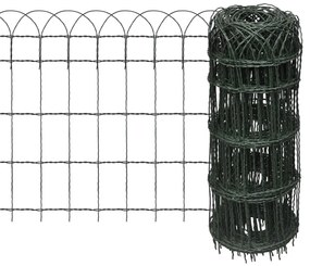 141074 vidaXL Cerca divisória para jardim em ferro revestido a pó 25x0,65 m