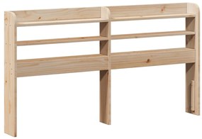 Estrutura de cama com cabeceira 160x200 cm pinho maciço