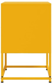 Mesa de cabeceira 36x39x60,5 cm aço amarelo mostarda