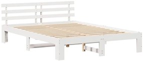 Estrutura de Cama Branca em Madeira Branca Madeira 150 x 200 cm