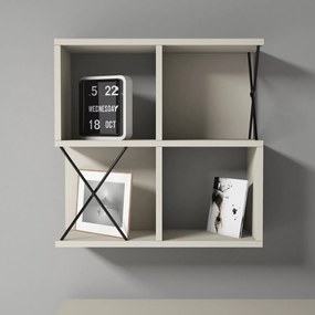 Prateleira Extra – Creme/Preto – 60x60x24 cm