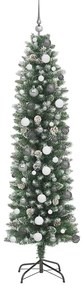 Árvore Slim de Natal Artificial Verde 210 cm