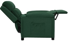 Poltrona reclinável tecido verde-escuro