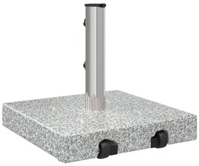 Base de Guarda-Chuva com Rodas com Pega Cinza Granito 29 kg Quadrada